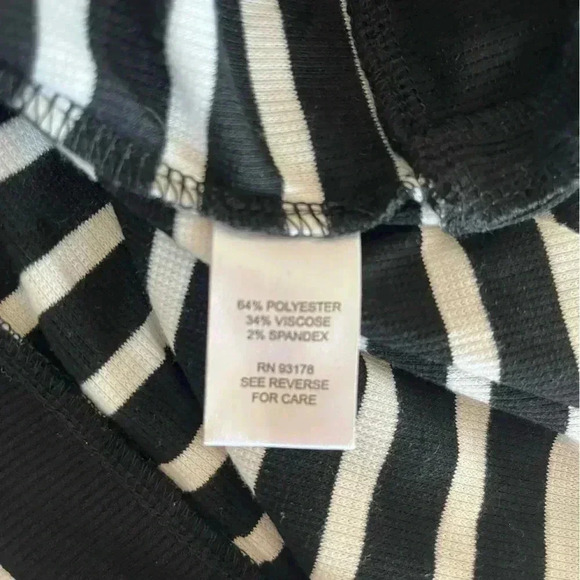 Workshop Black & White Striped Cardigan Women’s size Small - Picture 13 of 13